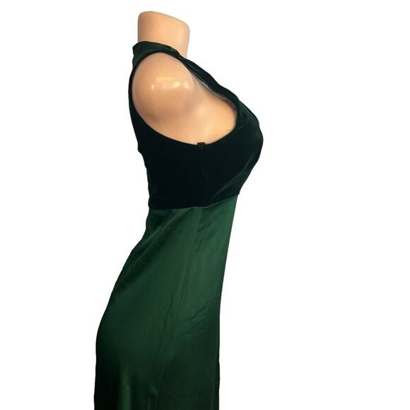 Vintage Nicole Miller Emerald Green Formal Evening Empire Dress - Picture 5 of 9